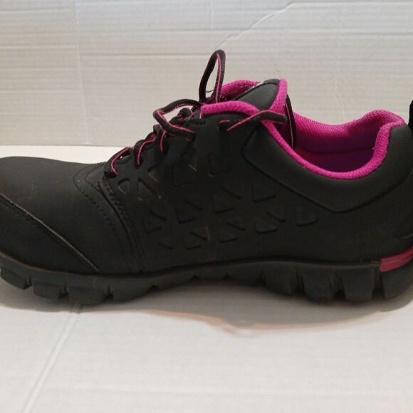Reebok Work Sublite Cushion Composite Toe Work Shoes Black /Pink W-9W - Picture 4 of 16